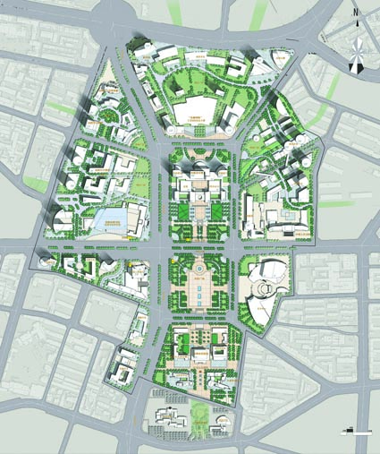 沈阳市政府广场地区概念性城市规划设计