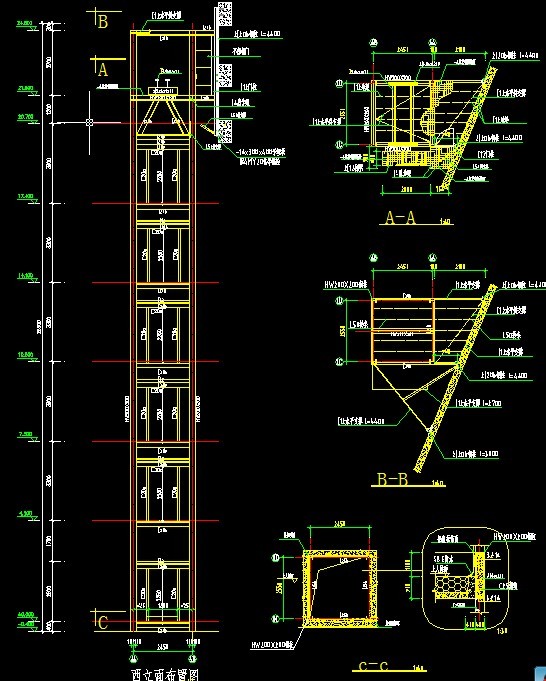 某24米电梯井结构全套钢结构施工图
