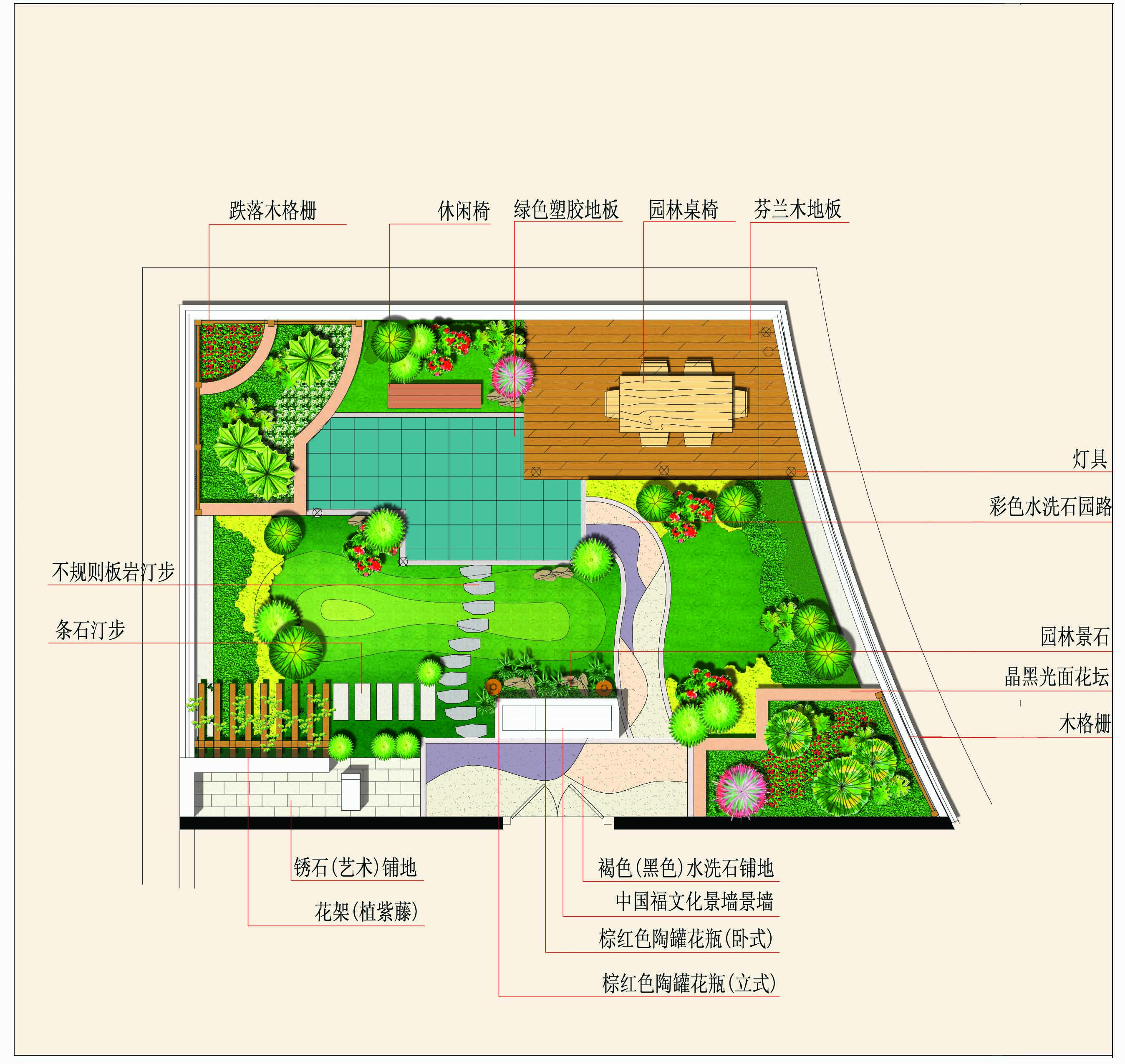 小区屋顶花园CAD平面图图片素材-编号30737310-图行天下