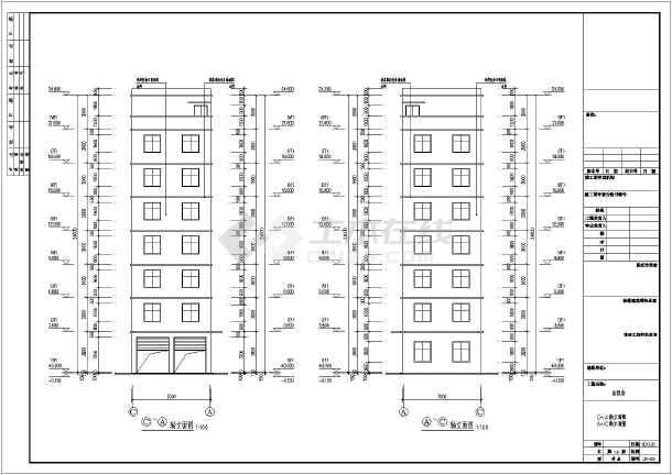 某地区7层框架结构住宅楼建筑设计方案图纸