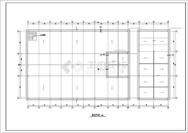 某单层冷冻食品加工厂房建筑设计图(长63米 宽30米)