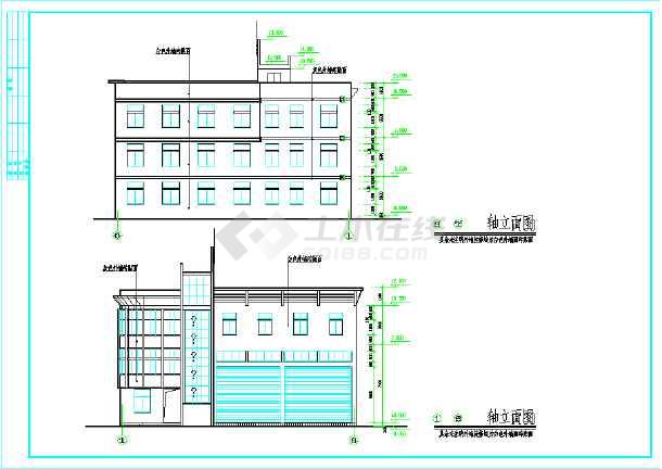 某城市二层垃圾转运站建筑设计图纸