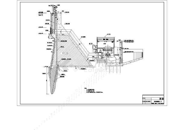 大清河中游某碾压混凝土重力坝结构布置图