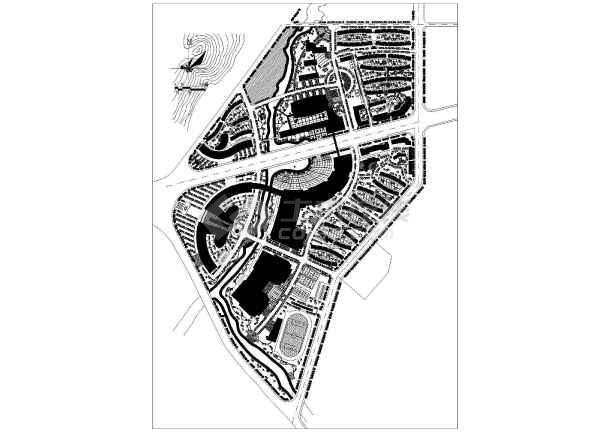 【东北】某现代住宅小区规划设计平面图_cad