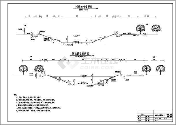 某河道治理工程河道标准横断面图(施工图设计)图片3