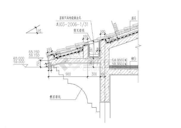 最全的多层建筑坡屋顶细部构造节点详图cad设计