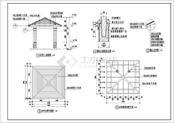 某小区欧式方亭施工图