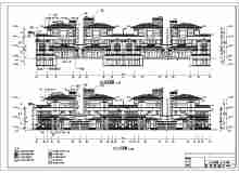【延安】某欧式风格别墅区5栋联排别墅建筑施工图
