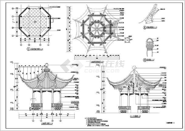 八角凉亭,八角亭设计图