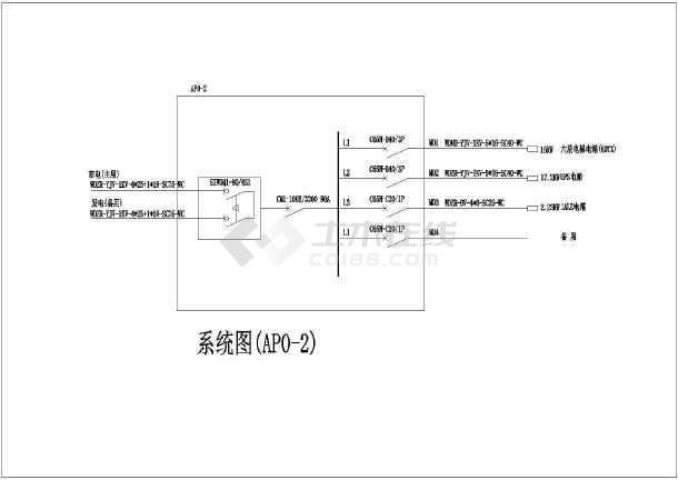 常州某六层办公楼强电cad系统图