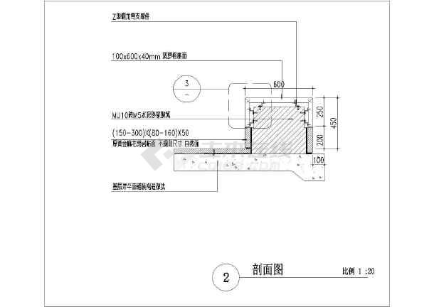 防腐木坐凳施工图