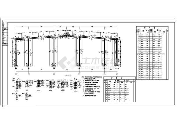 某27米跨度钢结构厂房建筑结构施工图