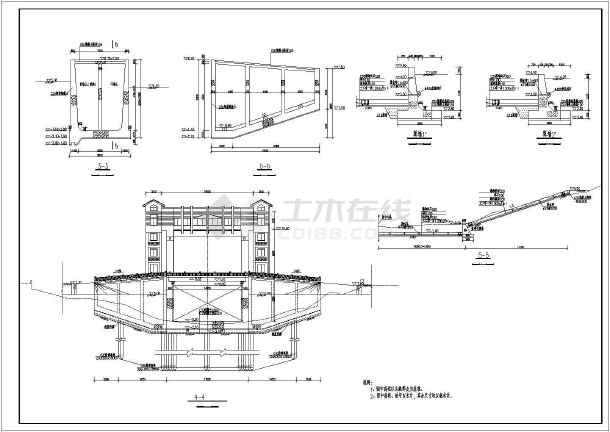 上海某水闸工程经典结构设计初步设计图
