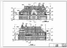 【张家口】某三层欧式风格小别墅建筑施工图