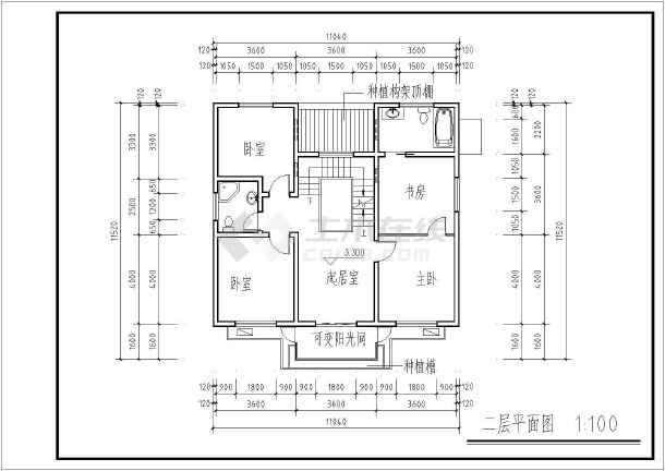 江苏徽派朴素二层农村房屋建筑设计图