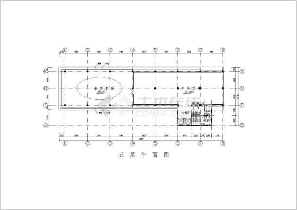 苏南现代5层办公楼建筑设计平面布局图图片2