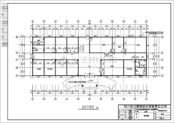 层砖混结构办公楼,图纸包括建筑结构,建筑图纸有:设计说明,各层平面图