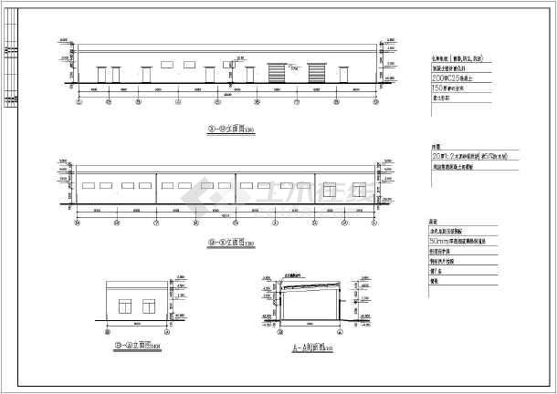 某工厂综合仓库建筑施工图纸(含设计说明)