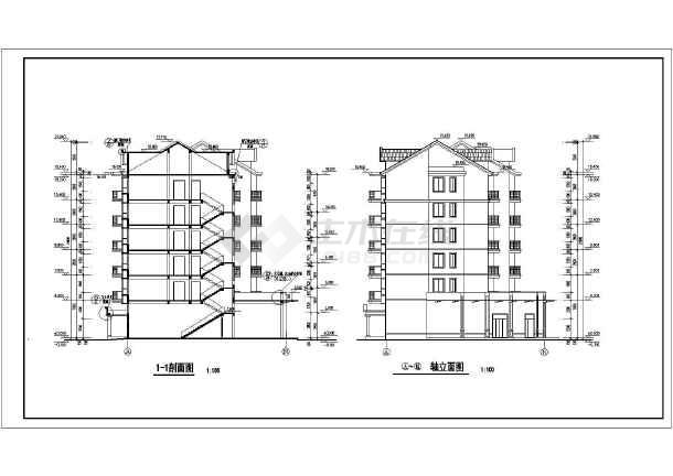 某地多套六层框架结构住宅楼建筑方案图