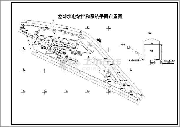 某水电站施工拌和楼结构布置设计图