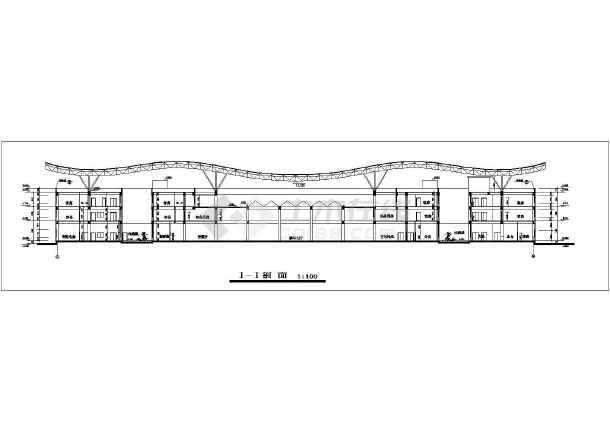 某地三层框架结构汽车站建筑设计方案图纸