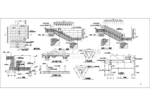 图纸 园林 小品及配套设施 棚架花架 廊架,小广场,踏步