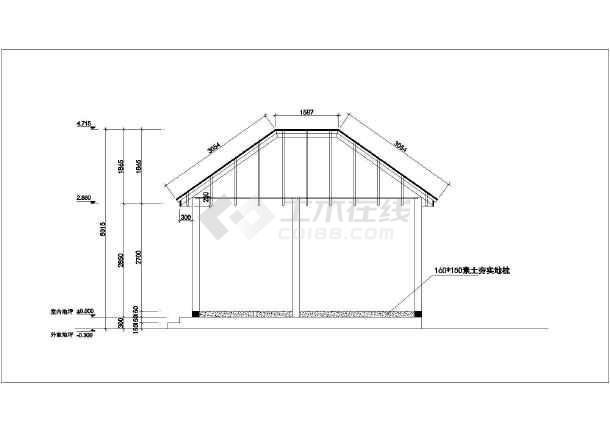 杭州某景区小木屋建筑设计方案图纸