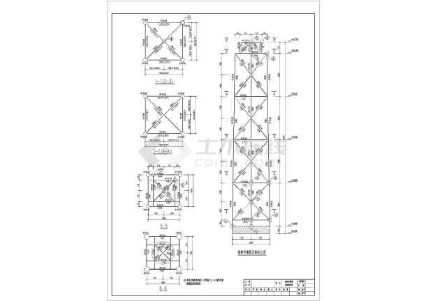 某广场入口处造型塔架钢结构施工图