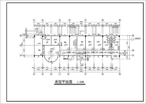 某市小型收费站办公楼建筑设计施工图