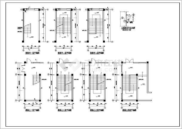 为某地三层框架结构幼儿园建筑设计施工图纸,该图纸包括:建筑各层平面