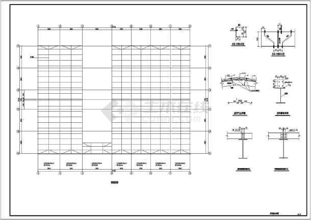 某多层钢结构厂房钢框架结构设计图_cad图纸
