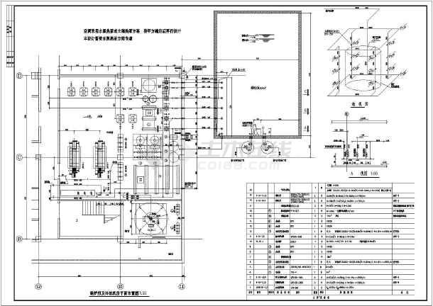 某化工原料厂锅炉房及冷冻房建筑施工图