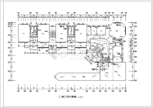 某幼儿园的教室平面建筑设计图(CAD图)_cad图