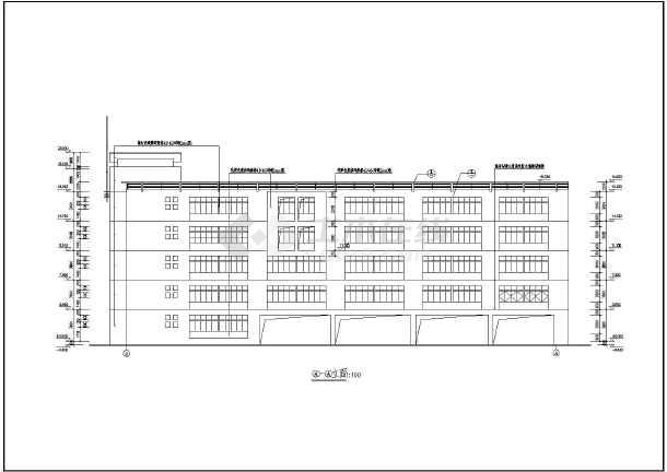 中山市五层框架结构小学教学楼建筑设计施工图