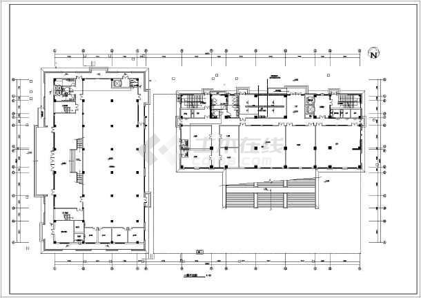 某地13层框架结构审判法庭建筑设计图