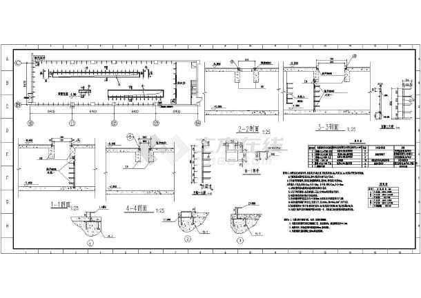 某地配电室基础埋件图和电缆支架大样图