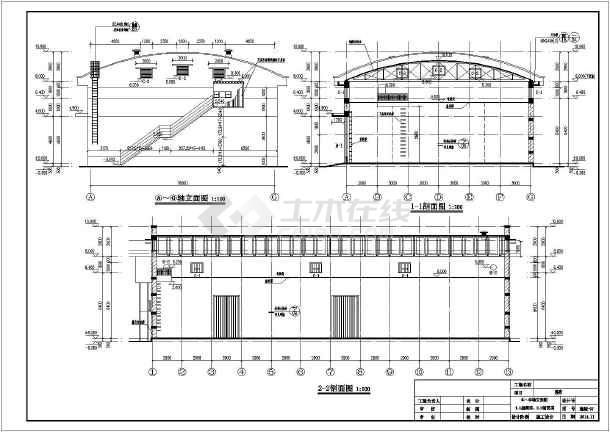 某地单层砖混结构粮仓建筑设计施工图