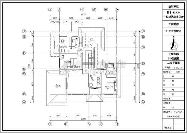 某地区三层日式风格别墅全套建筑施工图
