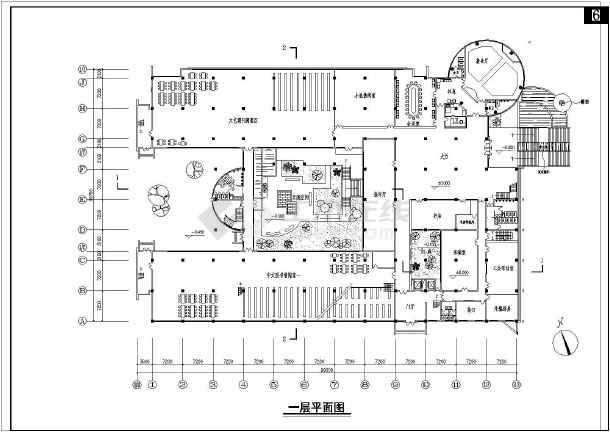【四川】农业大学图书馆建筑设计平面图图片3