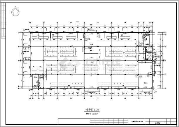 杭州某地4层框架农贸市场管理楼建筑设计施工图