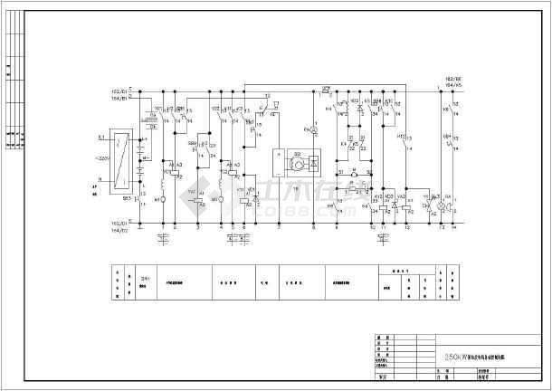 250kw柴油发电机自动控制原理图