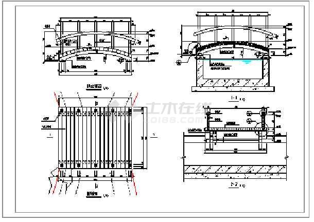 某地小型小桥的详细建筑设计施工图图片1