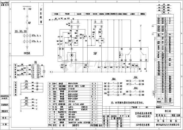 多种低压进线柜和联络柜组合电气原理图