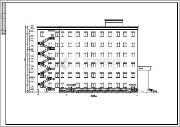 某地6层框架结构法院办公楼建筑初步设计图_cad图纸下载-土木在线