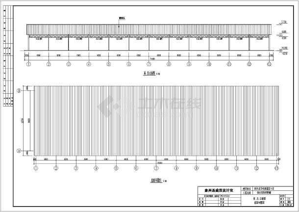 某综合市场钢架棚建筑,结构施工图