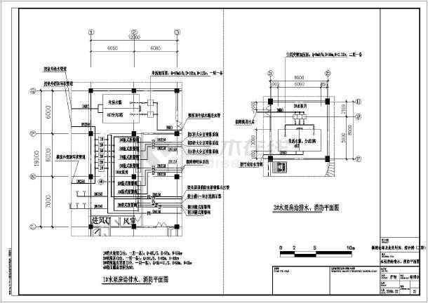 上海某十九层高层综合楼建筑给排水扩初图纸