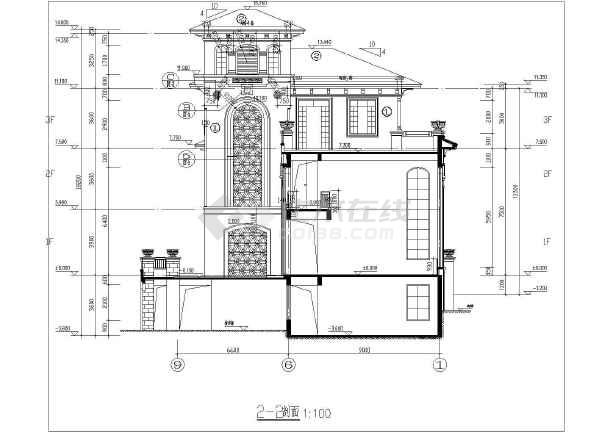 某住宅小区三层别墅建筑设计施工图