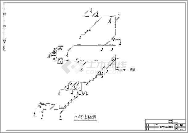 某地三层处理车间消防给水系统设计图