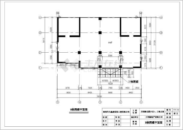 某地某公寓钢构包铝板拉杆式雨棚施工图