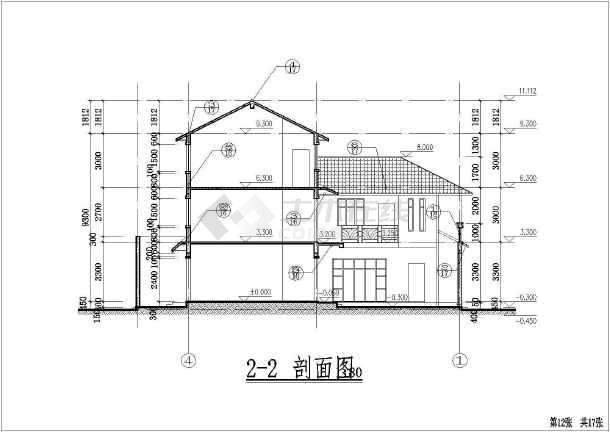 某地三层坡屋顶别墅建筑设计方案图